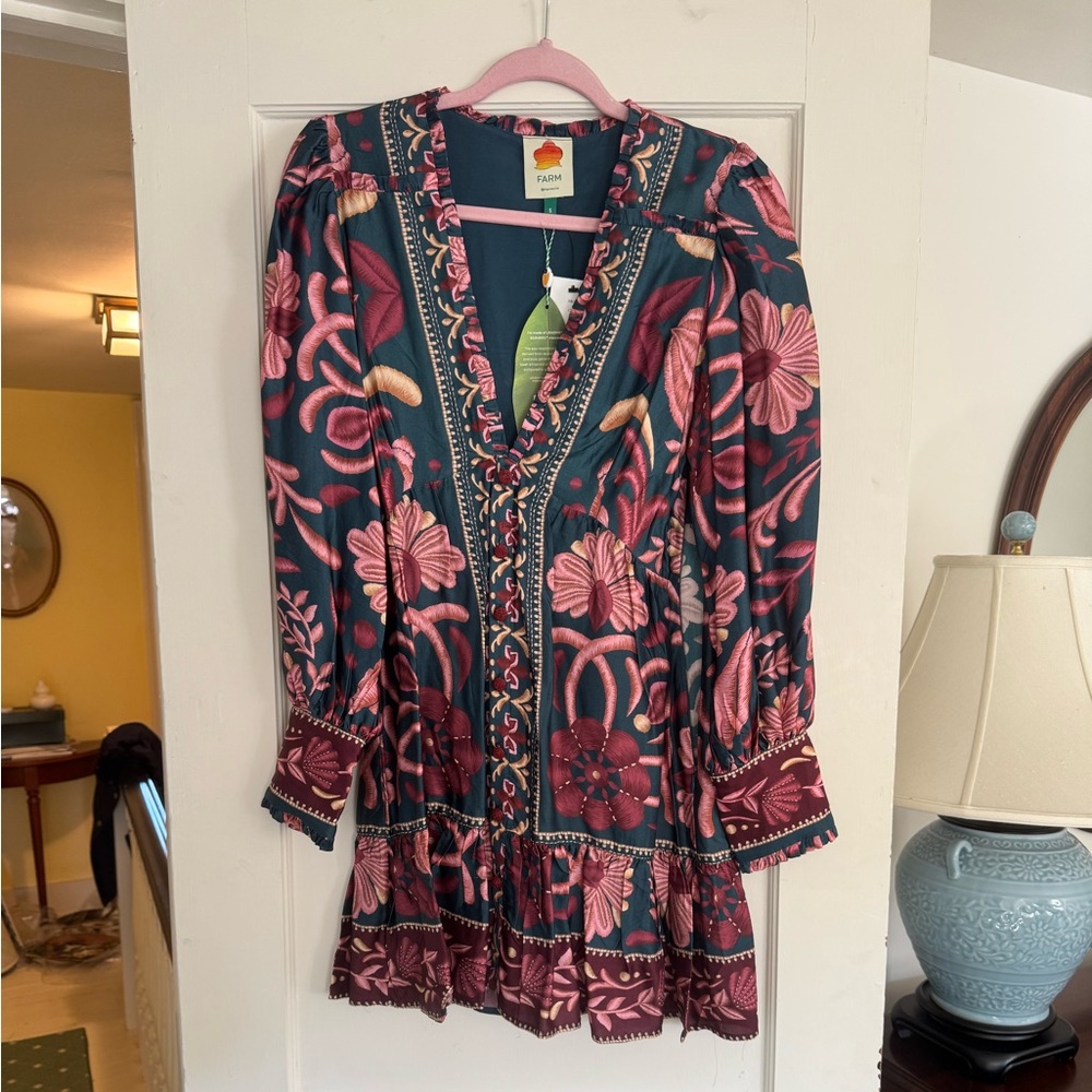 FARM rio mini dress size S - Picture 3 of 8